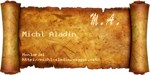 Michl Aladin névjegykártya